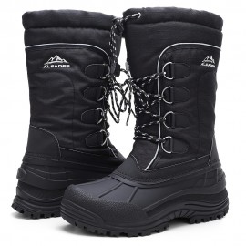 Men's Insulated Waterproof Outdoor Warm Snow Boots For Outdoor Activities, Men's Winter Boots