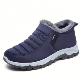 Men's Slip-on Snow Boots Thermal Winter Shoes Boots, Casual Walking Shoes