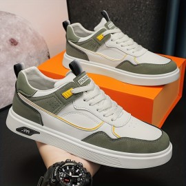 Men's Lace-up Sneakers, Skate Shoes With Good Grip, Breathable Walking Shoes