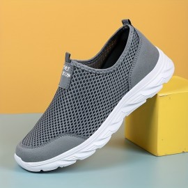 Men's Breathable Mesh Lightweight Slip On Casual Shoes, Sock Shoes, Spring And Summer