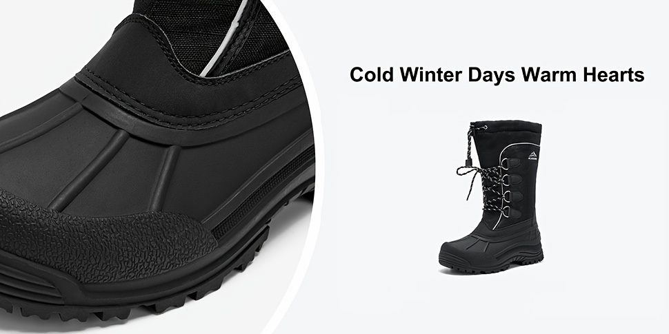 mens insulated waterproof outdoor warm snow boots for outdoor activities mens winter boots details 2