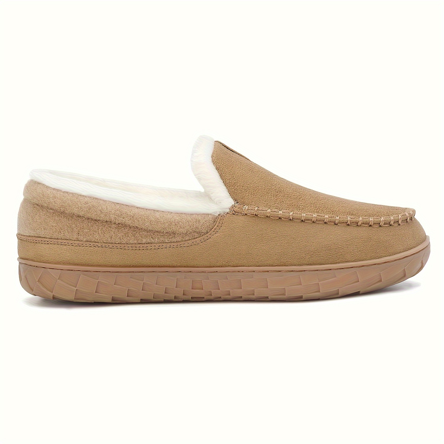 Plus Size Men s Trendy Solid Slip On Loafer Shoes With Warm Plush Lining, Comfy Non Slip Thermal Casual Sneakers, Winter details 1