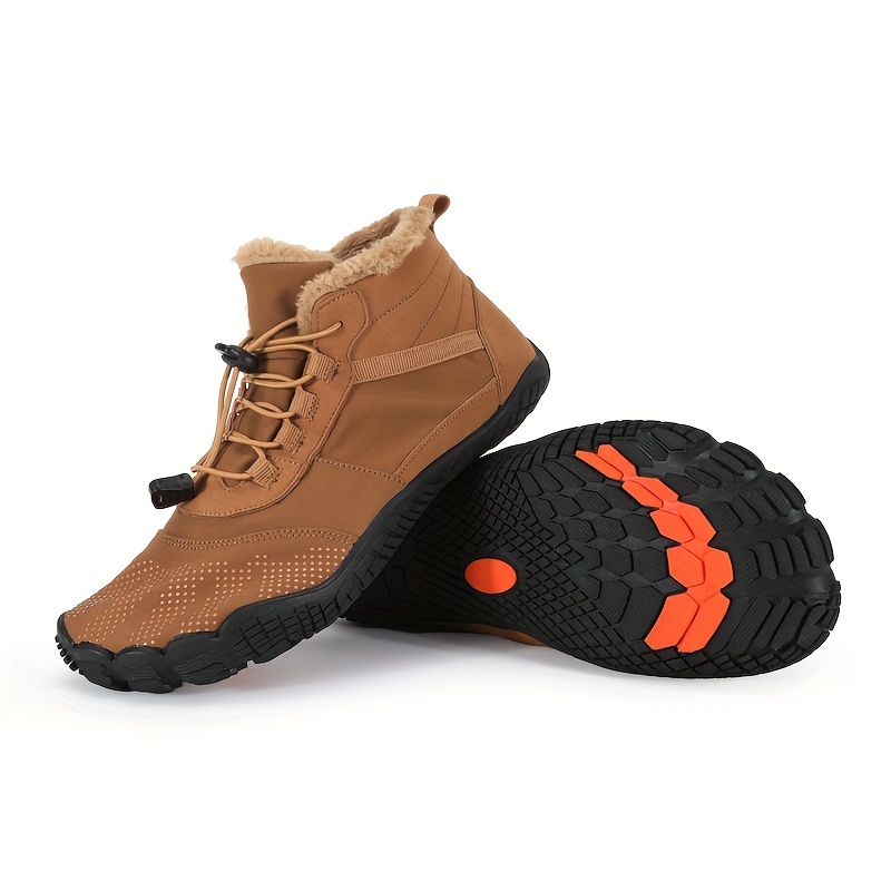 mens no tie water repellent snow boots thermal winter shoes boots casual walking shoes details 0