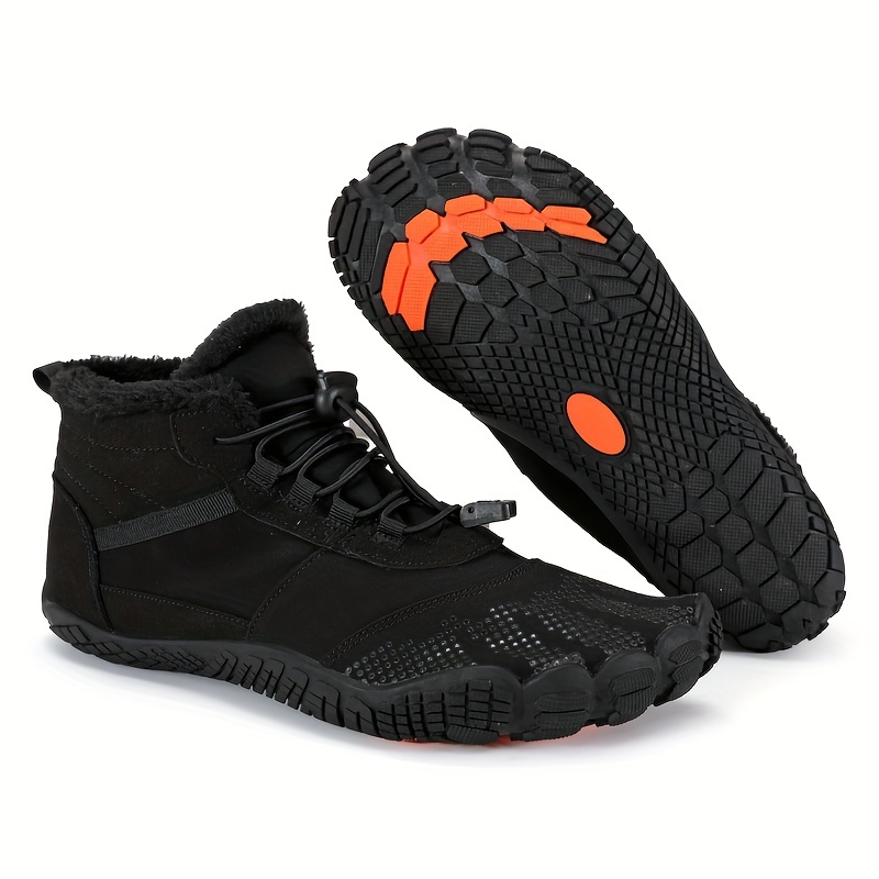 mens no tie water repellent snow boots thermal winter shoes boots casual walking shoes details 1