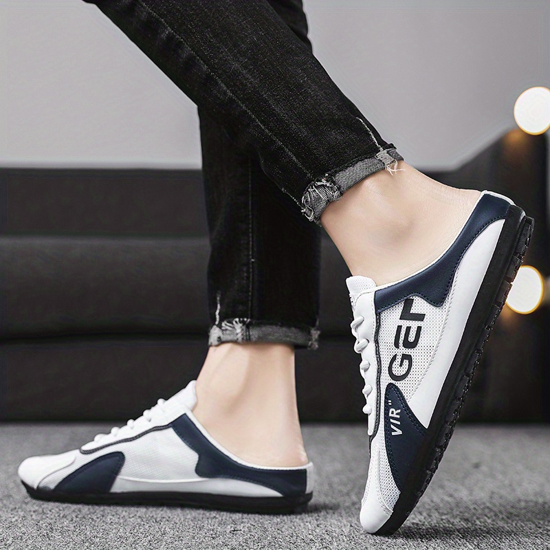 mens lightweight breathable non slip trendy slippers fashionable slip on casual shoes details 12