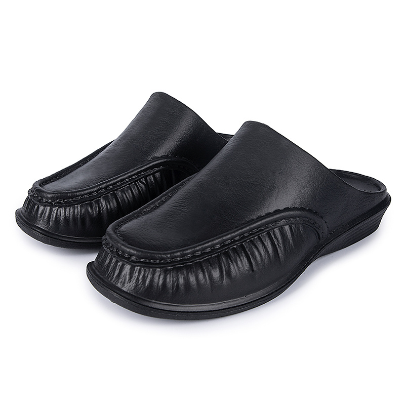 mens slip on mules casual walking slippers outdoor backless loafers open back shoes details 5