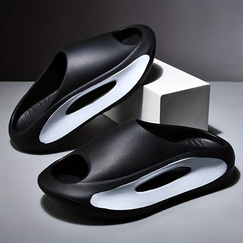 mens non slip comfortable platform slides for indoor outdoor summer details 3