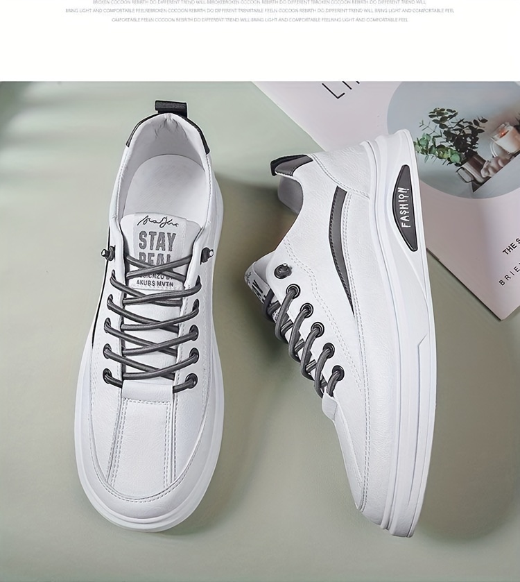 mens vintage solid skate shoes comfy non slip casual lace up sneakers for mens outdoor activities details 11