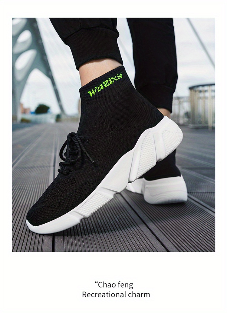 mens slip on sneakers with shoelaces odor resistant high top athletic shoes lightweight and breathable details 5