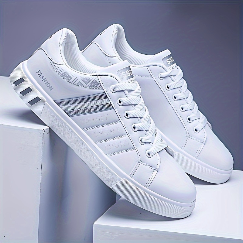 mens trendy low top lace up skate shoes wear resistant non slip sneakers mens footwear details 0