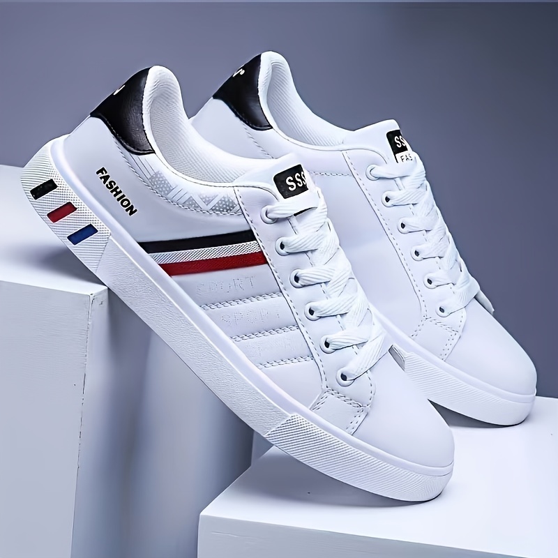 mens trendy low top lace up skate shoes wear resistant non slip sneakers mens footwear details 1