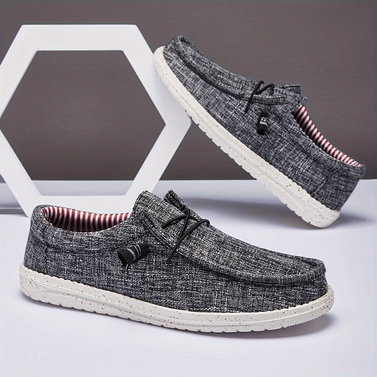 mens canvas sneakers shoes breathable non slip slip on shoes mens shoes spring and summer details 2