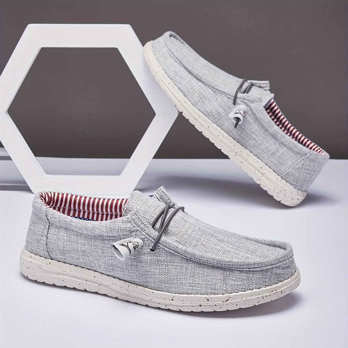 mens canvas sneakers shoes breathable non slip slip on shoes mens shoes spring and summer details 3