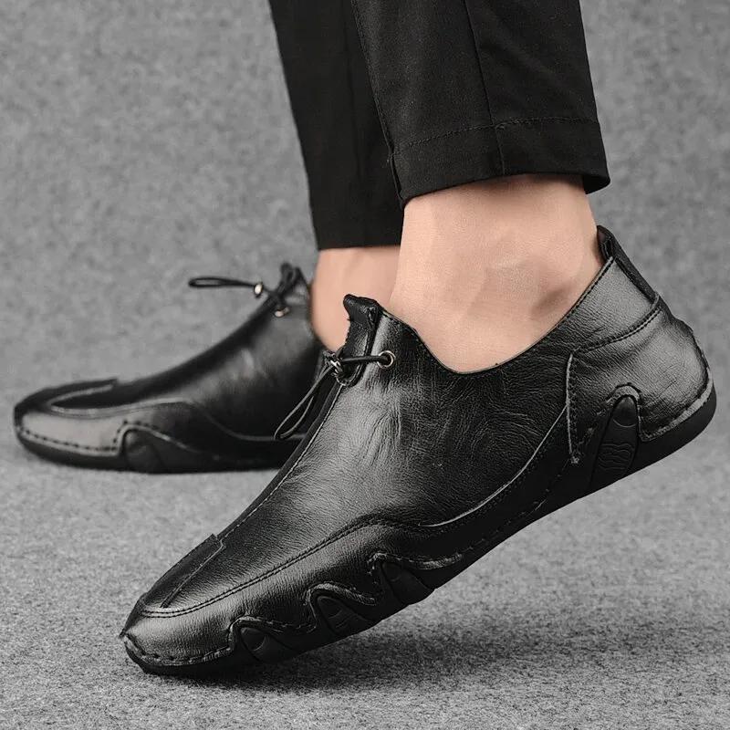 mens loafer shoes with adjustable drawstring casual non slip slip on shoes mens shoes spring and summer details 15