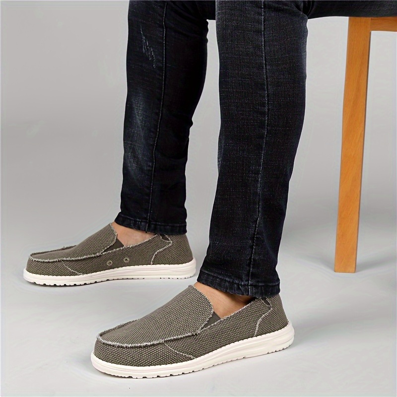 loafer shoes, mens canvas comfortable lightweight slip on loafer shoes details 8