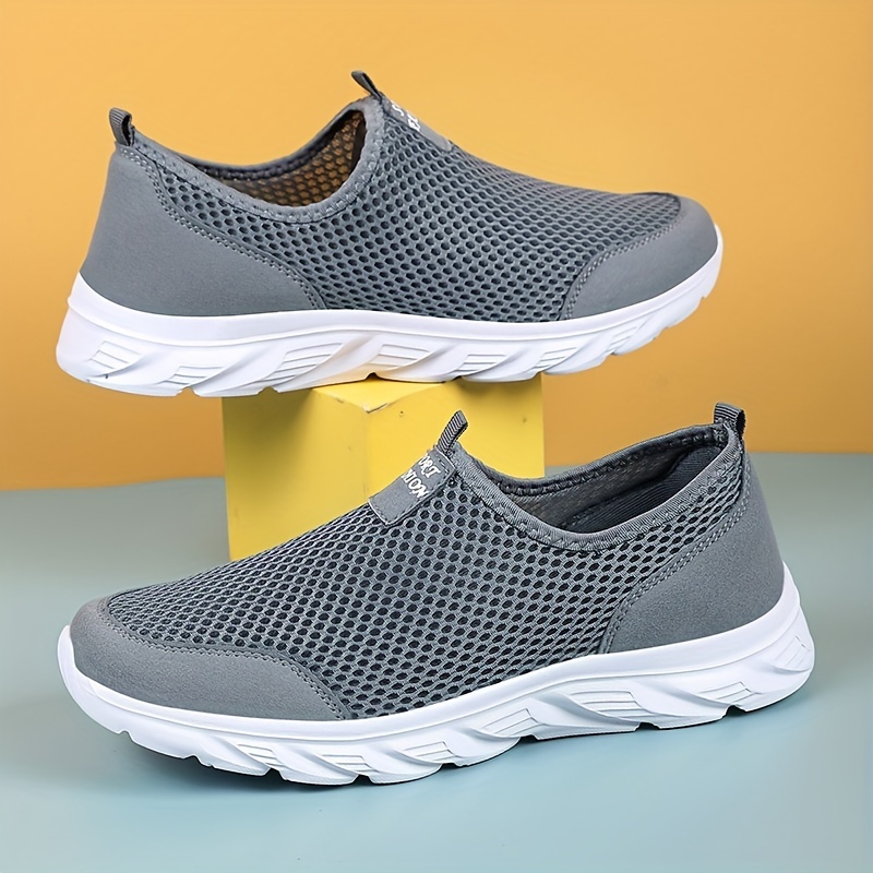 mens breathable mesh lightweight slip on casual shoes sock shoes spring and summer details 0