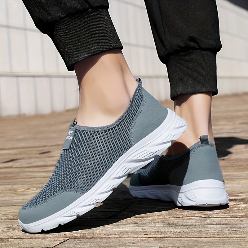 mens breathable mesh lightweight slip on casual shoes sock shoes spring and summer details 4