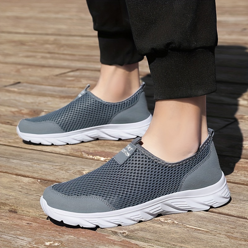 mens breathable mesh lightweight slip on casual shoes sock shoes spring and summer details 7